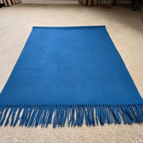 NWOT **TEAL** Cashmere Scarf Large Shawl Wrap - Picture 4 of 16